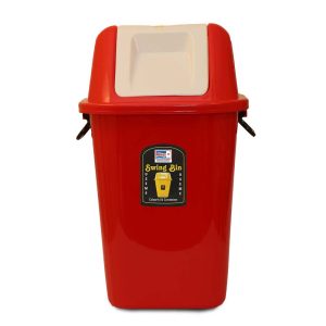 strong square plastic swing dustbin with lid