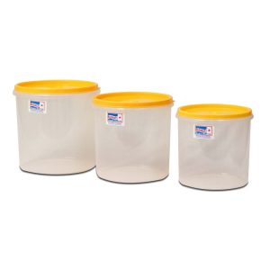 Clear Ultra Fresh Yellow Plastic Containers
